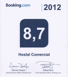 Hostal Comercial Puntuación 8.7 - Booking 2012